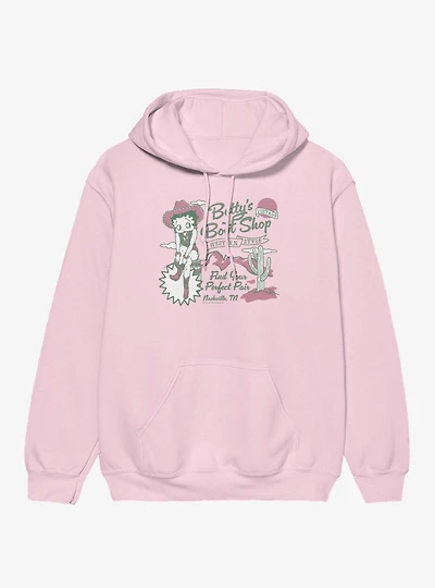 Betty Boop Betty's Boot Shop Western Style Hoodie
