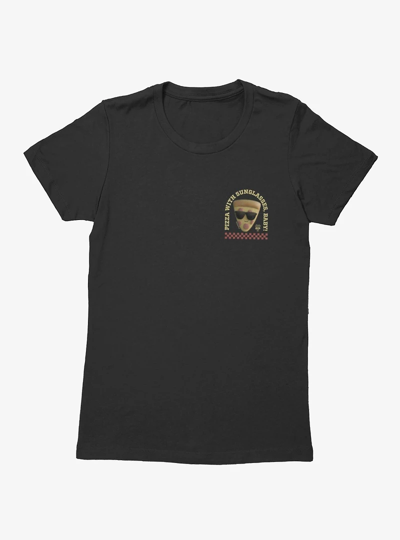 Disney Pixar Toy Story 5 Pizza With Sunglasses Corner Print Womens T-Shirt