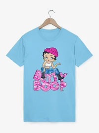 Betty Boop Pink Camo And Boots T-Shirt