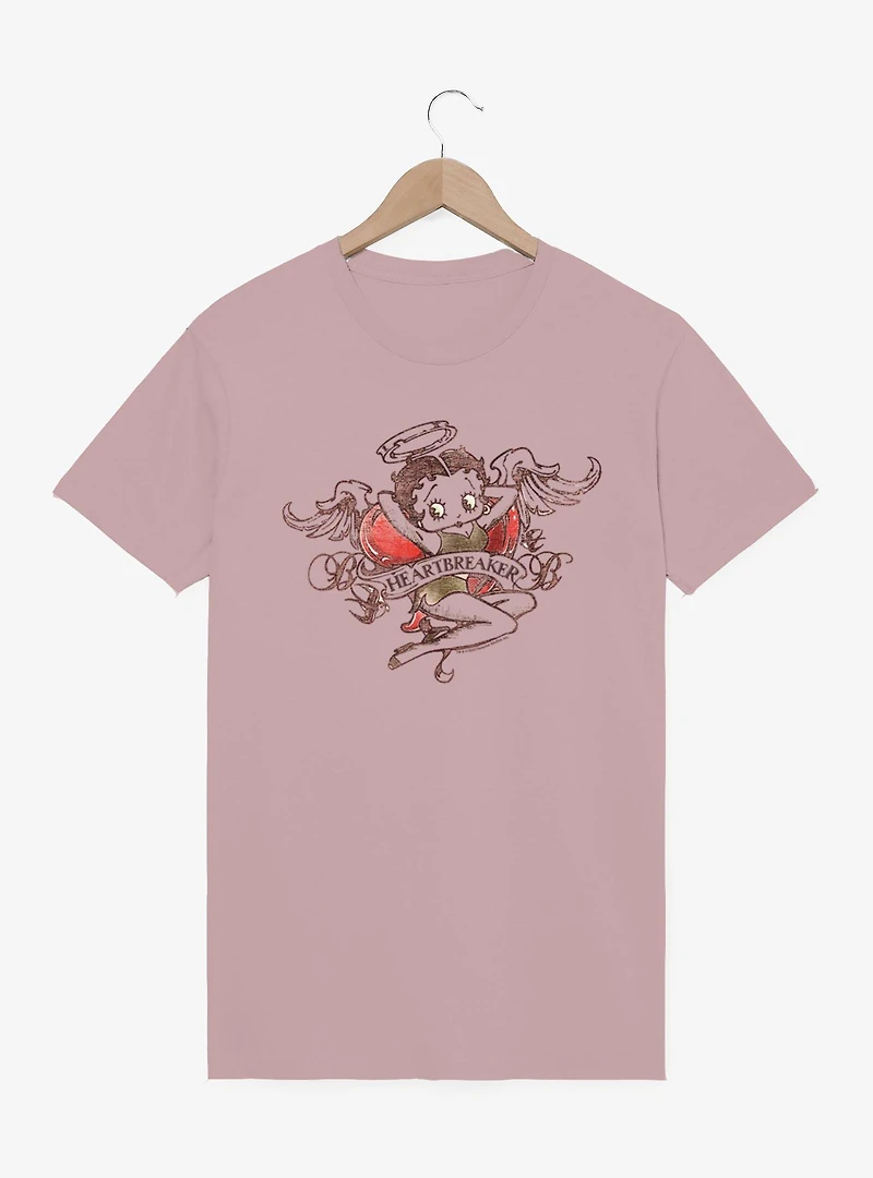 Betty Boop Heartbreaker Angel Tattoo T-Shirt
