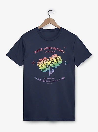 Schitt's Creek Rose Apothecary Handcrafted Rainbow Logo T-Shirt