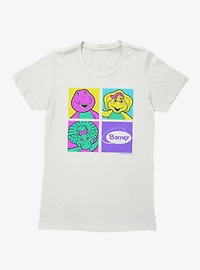 Barney Four Square Characters Womens T-Shirt