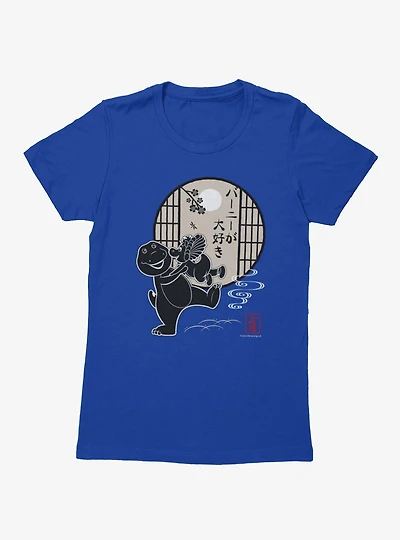 Barney Japanese Silhouettes Womens T-Shirt