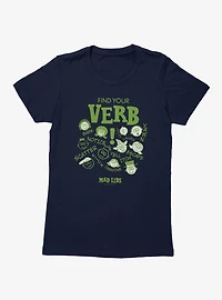 Mad Libs Find Your Verb Faces And Words Womens T-Shirt