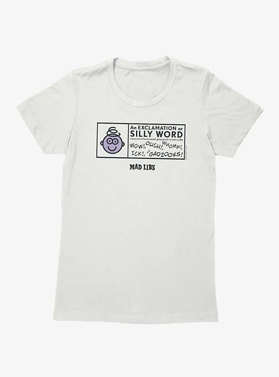 Mad Libs Silly Word Exclamation Box Womens T-Shirt