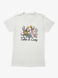 SpongeBob SquarePants & Patrick Take It Easy Cowboy Tunes Womens T-Shirt