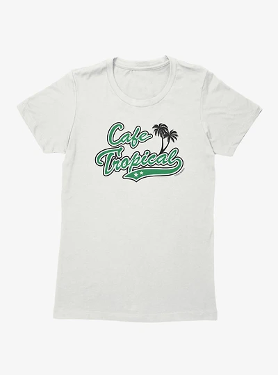 Schitt's Creek Cafe Tropical Green Stars Logo Womens T-Shirt