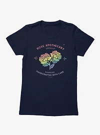 Schitt's Creek Rose Apothecary Handcrafted Rainbow Logo Womens T-Shirt