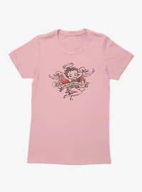 Betty Boop Heartbreaker Angel Tattoo Womens T-Shirt