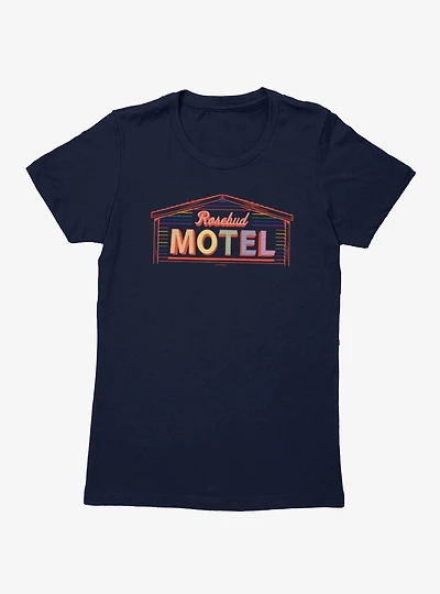Schitt's Creek Rosebud Motel Rainbow Logo Womens T-Shirt