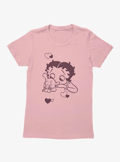 Betty Boop Doggie Smooches Womens T-Shirt