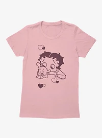 Betty Boop Doggie Smooches Womens T-Shirt