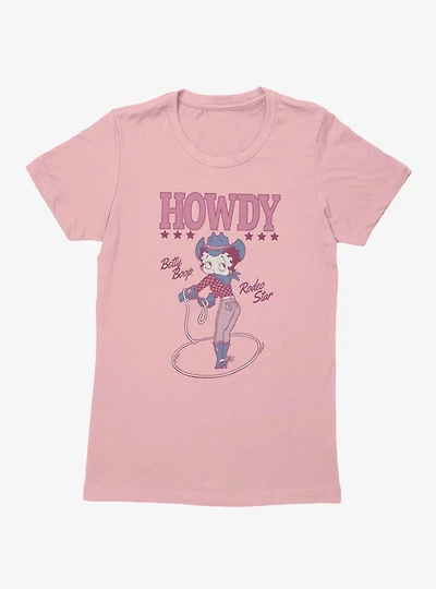 Betty Boop Howdy Rodeo Star Hooping Womens T-Shirt