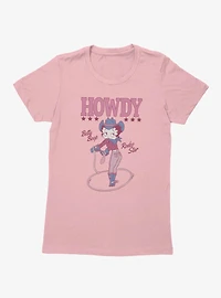 Betty Boop Howdy Rodeo Star Hooping Womens T-Shirt