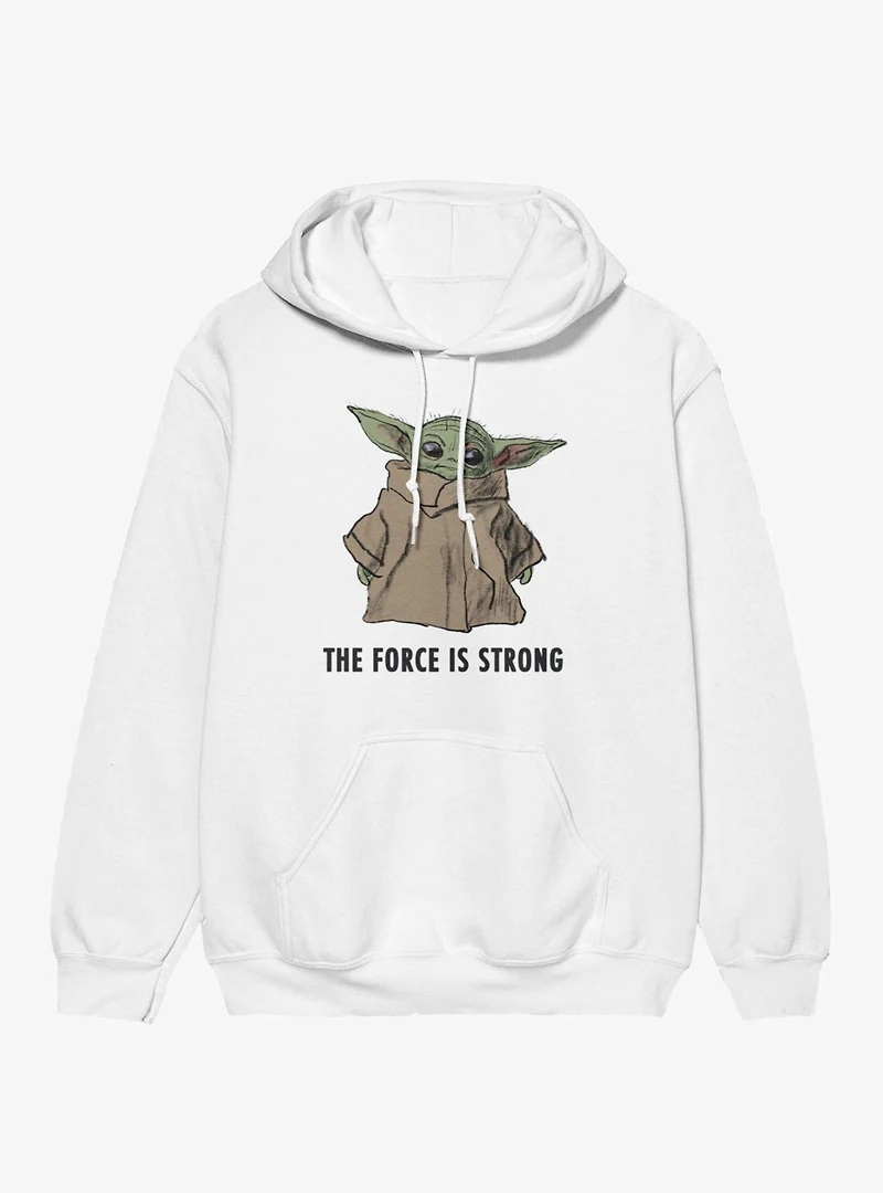 Star Wars The Mandalorian Force Is Strong Dirty Grogu Sketch Hoodie