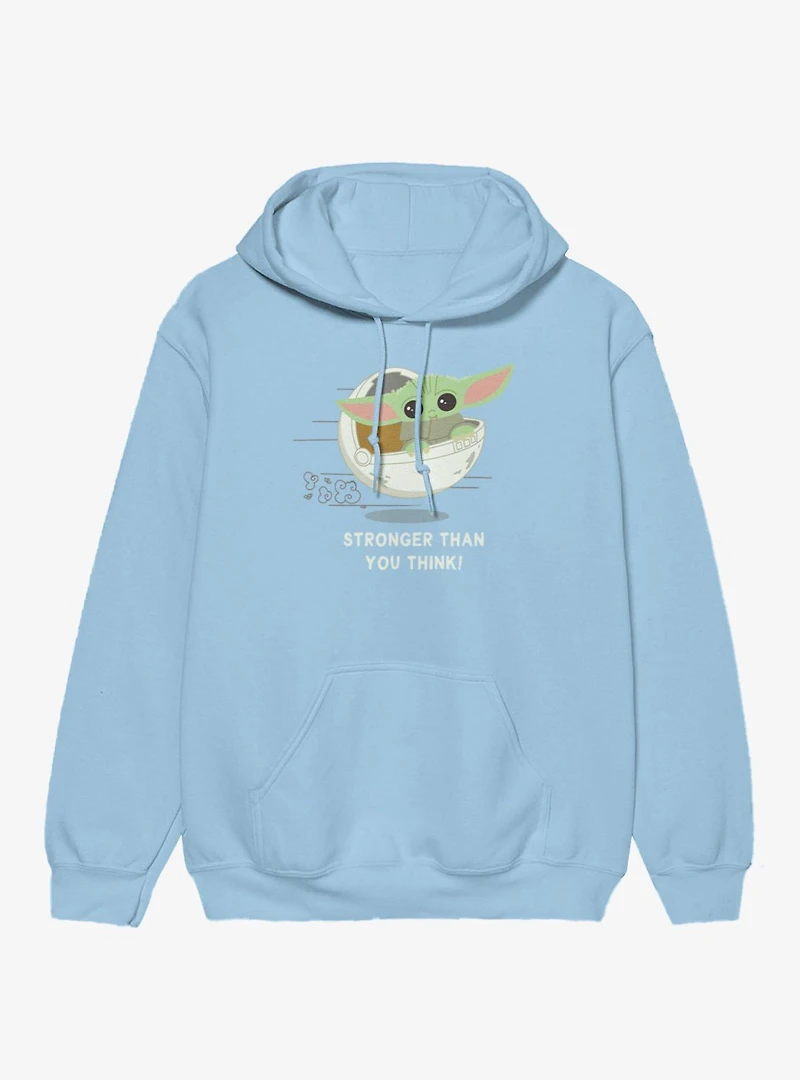 Star Wars The Mandalorian Think Stronger Dashing Grogu Hoodie
