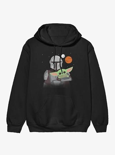 Star Wars The Mandalorian Mando Holding Grogu Hoodie
