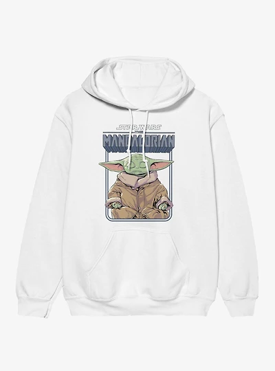 Star Wars The Mandalorian Grogu Meditating Logo Hoodie