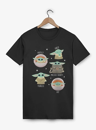 Star Wars Protect Snack Nap Fearless Grogu T-Shirt