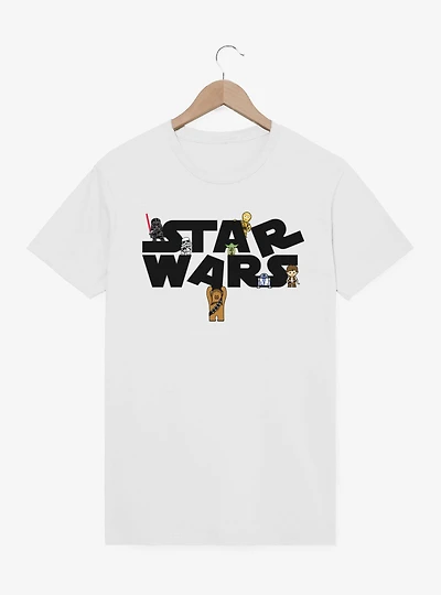 Star Wars Cartoon Logo Destruction T-Shirt