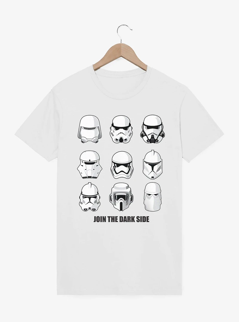 Star Wars Join The Dark Side Trooper Helmets T-Shirt