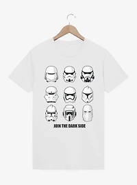 Star Wars Join The Dark Side Trooper Helmets T-Shirt