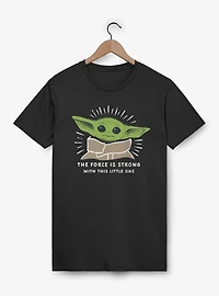Star Wars The Mandalorian Force Is Strong Little One Burst T-Shirt