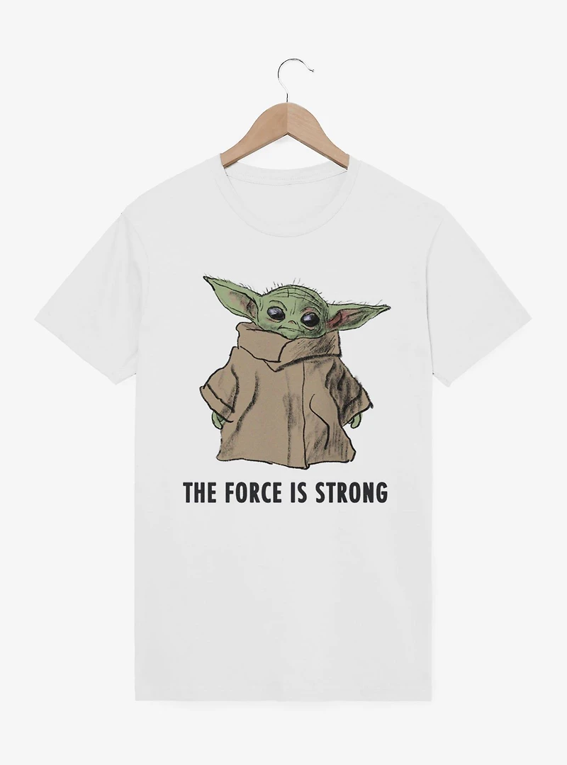 Star Wars The Mandalorian Force Is Strong Dirty Grogu Sketch T-Shirt