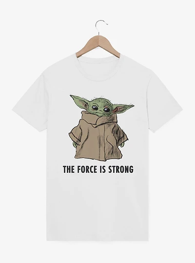 Star Wars The Mandalorian Force Is Strong Dirty Grogu Sketch T-Shirt