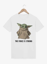 Star Wars The Mandalorian Force Is Strong Dirty Grogu Sketch T-Shirt