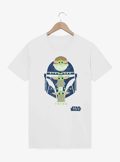 Star Wars The Mandalorian Stronger Than Grogu And Helmet T-Shirt