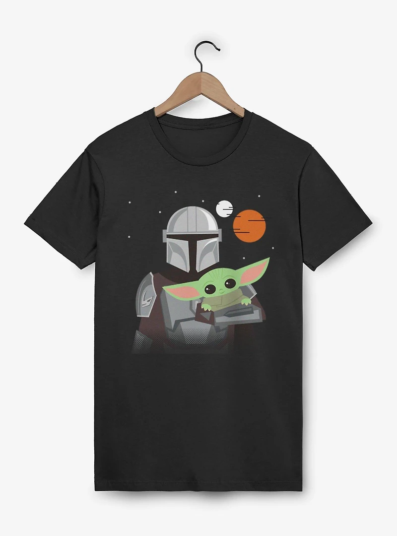 Star Wars The Mandalorian Mando Holding Grogu T-Shirt