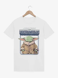 Star Wars The Mandalorian Grogu Meditating Logo T-Shirt