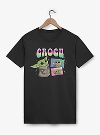 Star Wars The Mandalorian Grogu Cute Cartoon Gradient T-Shirt