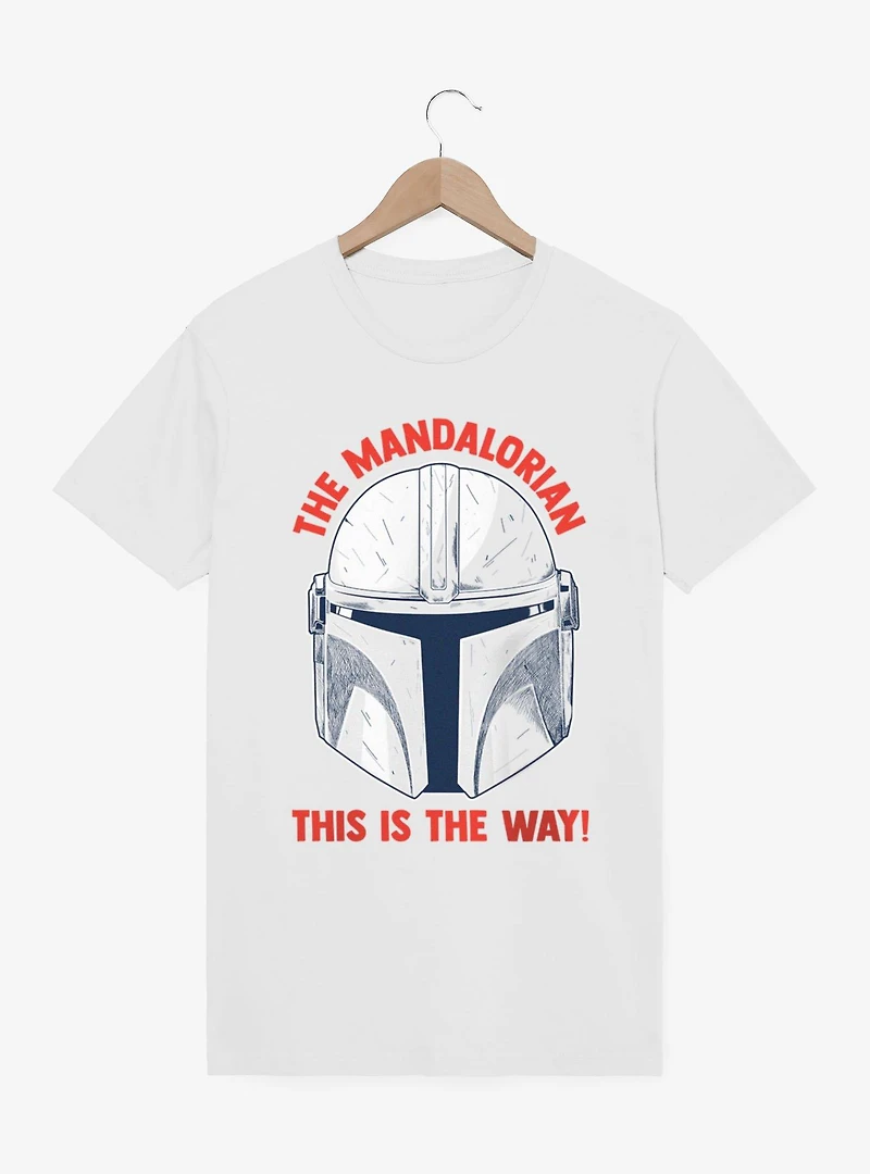 Star Wars The Mandalorian This Is Way Helmet Sketch T-Shirt