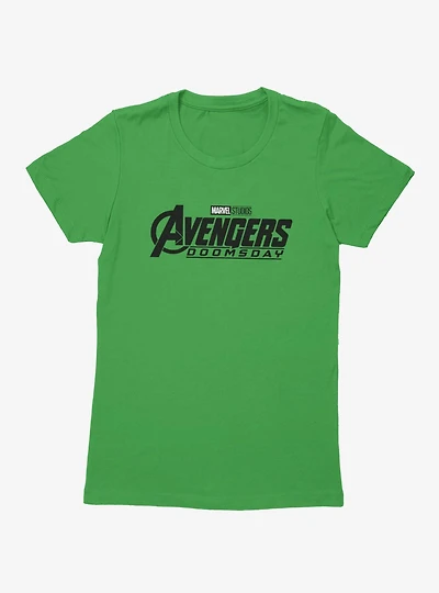 Marvel Avengers Doomsday Black White Logo Womens T-Shirt