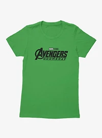 Marvel Avengers Doomsday Black White Logo Womens T-Shirt