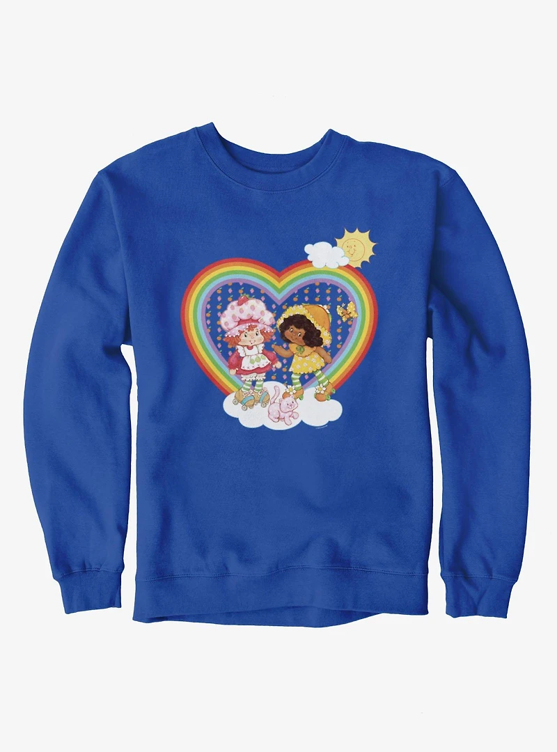 Strawberry Shortcake Rainbow Heart Orange Blossom Sweatshirt