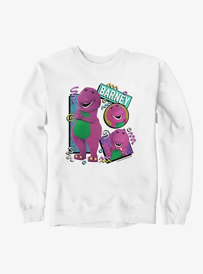Barney 90s Squiggles Collage Sweatshirt