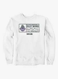 Mad Libs Silly Word Exclamation Box Sweatshirt