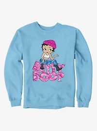 Betty Boop Pink Camo And Boots Sweatshirt