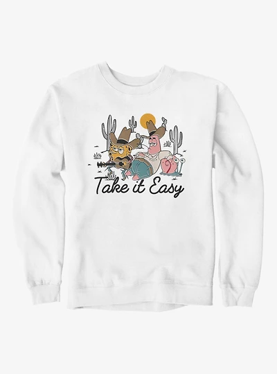 SpongeBob SquarePants & Patrick Take It Easy Cowboy Tunes Sweatshirt