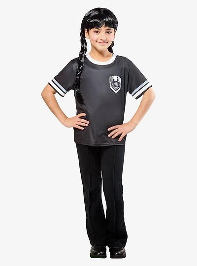 Wednesday Ophelia Black Kids Costume Top by Rubies