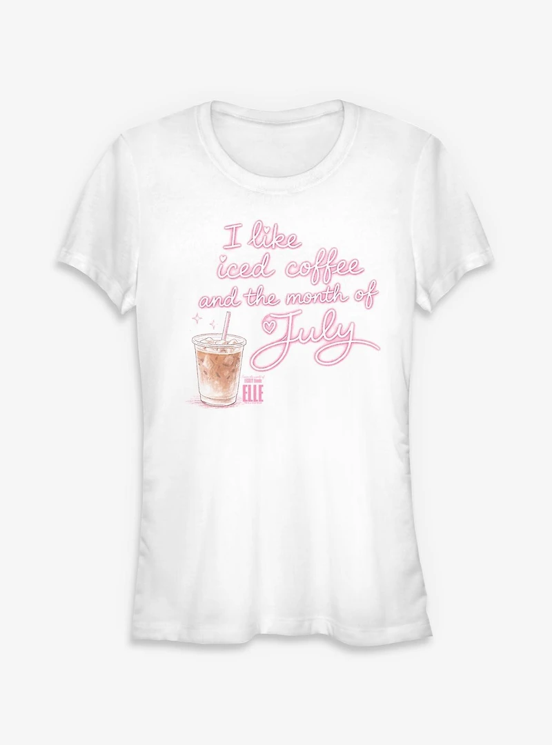 Legally Blonde Elle Iced Coffee & The Month Of July Youth Girls T-Shirt