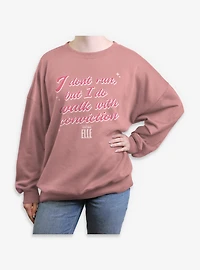 Legally Blonde Elle Walk With Conviction Womens Oversized Sweatshirt