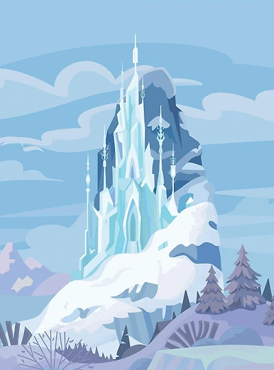Disney Frozen Castle Blue Peel & Stick Mural