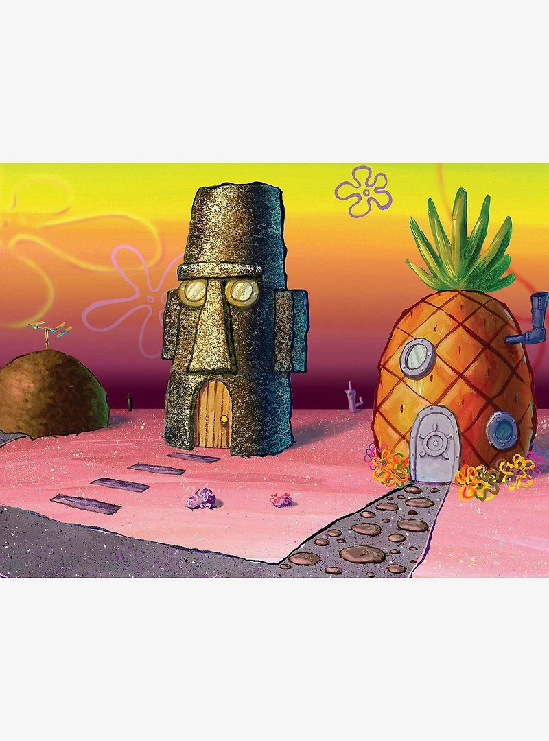 SpongeBob SquarePants Sunset Pink Peel & Stick Mural
