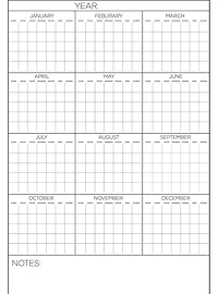 Yearly Calendar