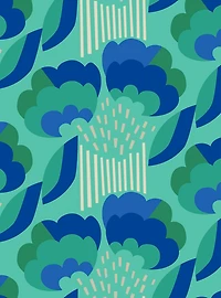 Retro Esme Aqua Peel & Stick Wallpaper
