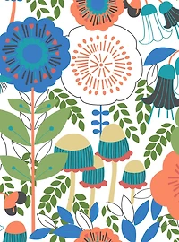 Dream Garden Off White Peel & Stick Wallpaper